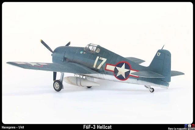 Maquette du F6F-3 Hellcat d'Hasegawa au 1/48.