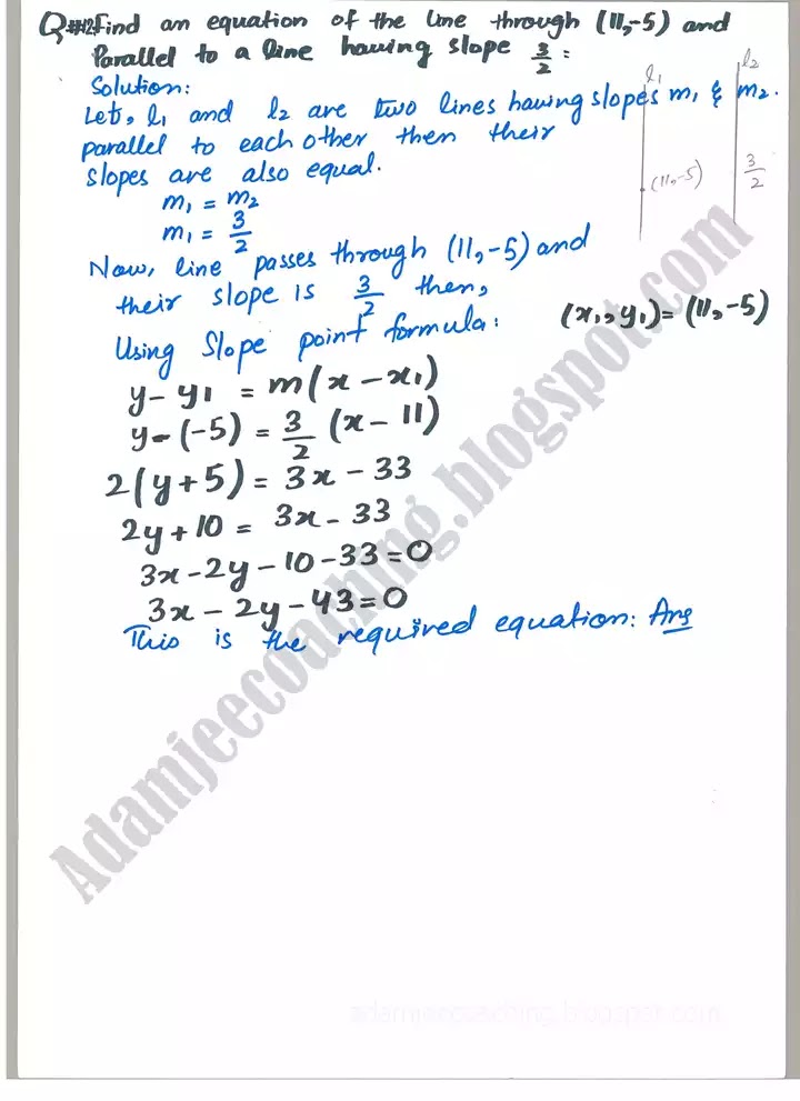 plane-analytic-geometry:-straight-line-exercise-7-3-mathematics-12th