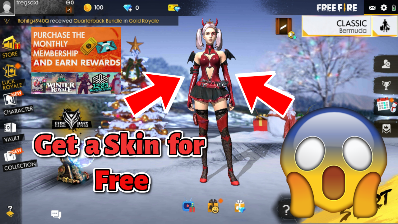 How to Get a Skin for Free in Free Fire [100% Working]