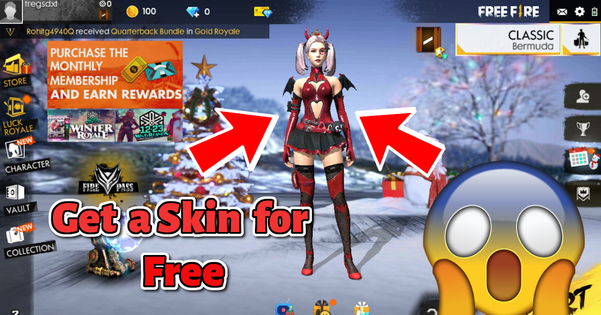 How to Get a Skin for Free in Free Fire [100% Working] - Follow the