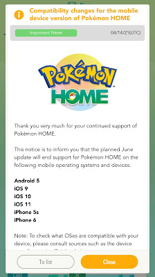 Pokémon Home Compatibilidade