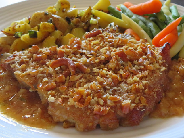 Pretzel Baked Pork Chops
