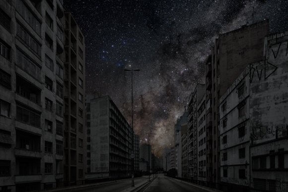 Thierry Cohen fotografia photoshop cidades noite céu estrelado