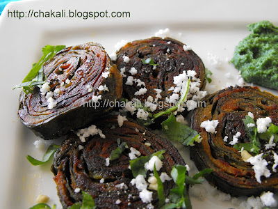 patra, aluvadi, aluchya vadya, taro leaf rolls, अळूवडी, Indian vegetarian snack, healthy snack