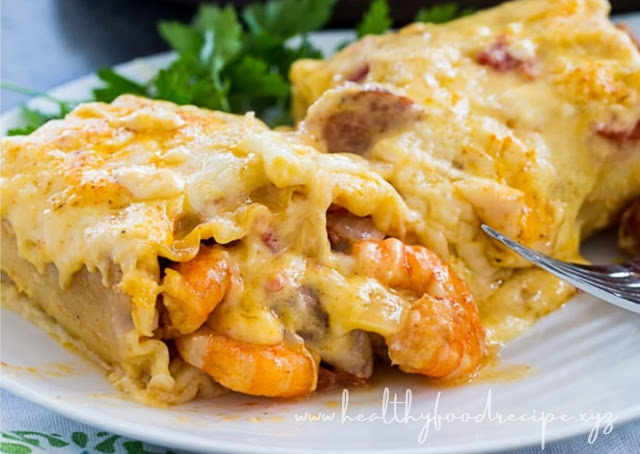 CAJUN SHRIMP LASAGNA ROLL-UPS