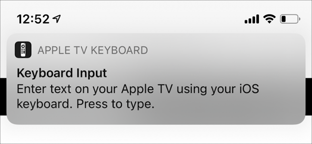 إعلام إدخال Apple TV
