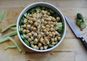 Food Lust People Love: Chickpeas are fabulous for absorbing seasonings when warm, which adds such flavor to dishes like this spicy cucumber chickpea salad.