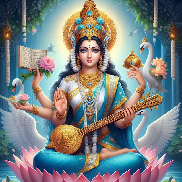 On this auspicious day, devotees gather in temples, educational institutions, and homes to worship Goddess Sarasvati, seeking her divine blessings for knowledge, arts, and education. Students