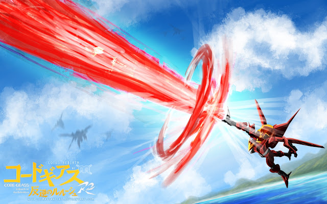   Code Geass Guren Mecha Robot Clouds Sky anime hd wallpaper desktop pc background 0016.