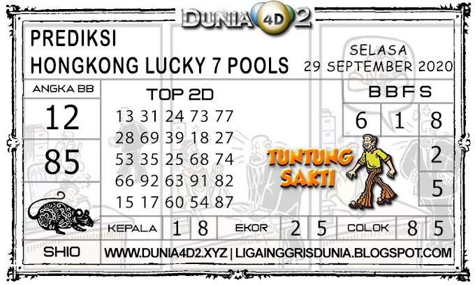 Prediksi Togel HONGKONG LUCKY7 DUNIA4D2 29 SEPTEMBER 2020