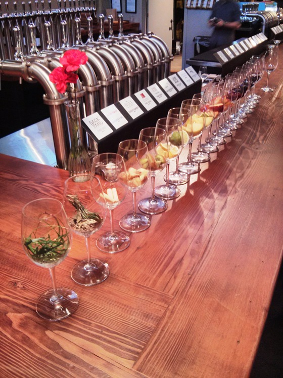 The aroma bar at Vancouver Urban Winery