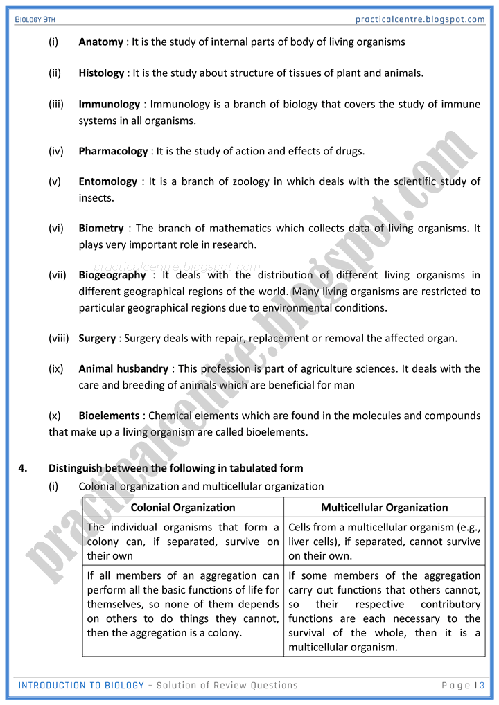 introduction-to-biology-solution-of-review-questions-biology-9th-notes