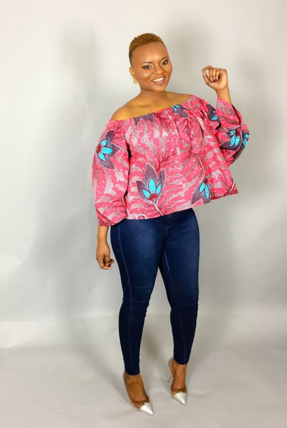 2019 Beautiful African Ankara Peplum Top For Hot Ladies