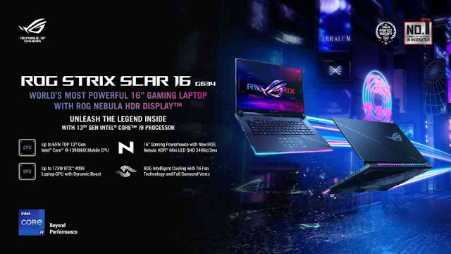 ROG Strix Scar 16 Laptop Gaming Terbaik