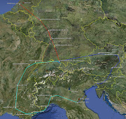Flight plan for all 2012 PEGASOS field missions (Image copyright Cnes/Spot .