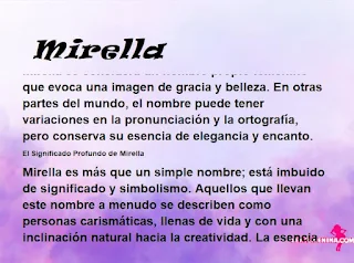 ▷ Significado del nombre Mirella