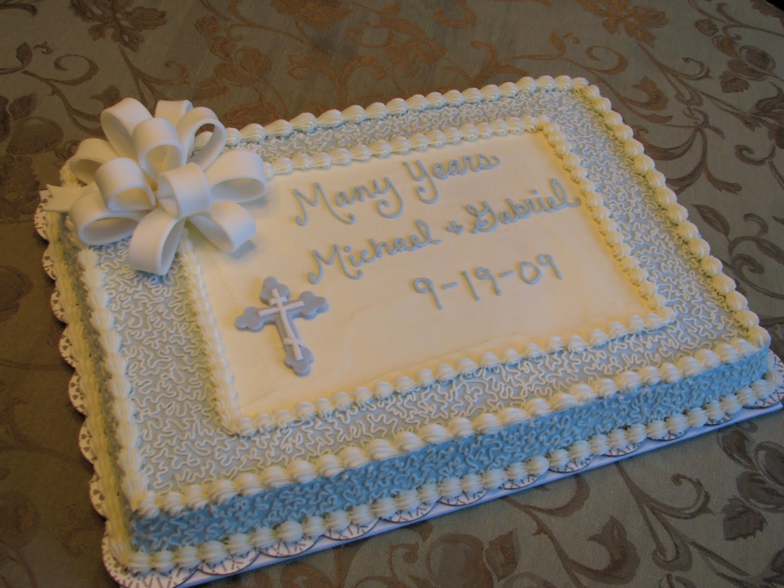 chocolate cake icing decorating ideas Baptism and Christening Cakes