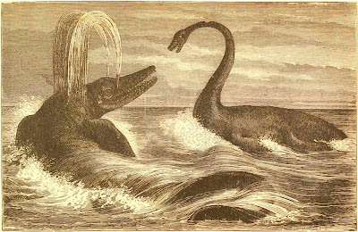 Ichthyosaurus and Plesiosaurus