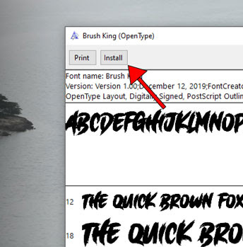 Install Font