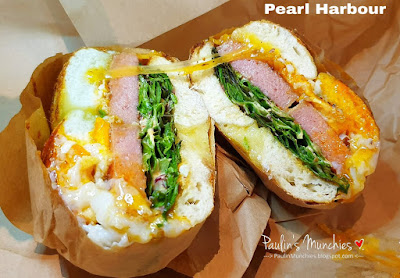 Pearl Harbour with cheddar bagel - Two Men Bagel House