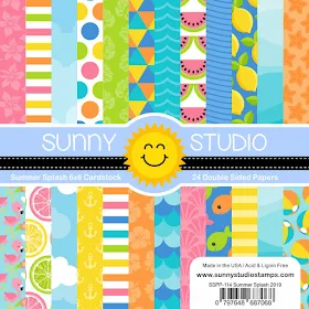 Sunny Studio Stamps: Slice of Summer 6x6 Double-Sided Patterned Paper Pack - 24 Sheets