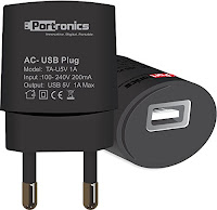Portronics Wall Charger USB Adapter at Rs. 149 - Amazon