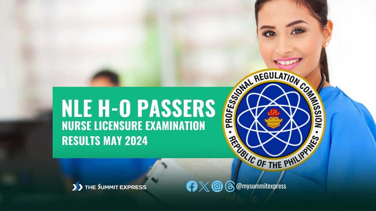 H-O Passers: PNLE Result May 2024 nursing board exam