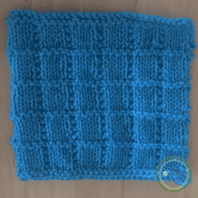 Picture showing knitted tile stitch