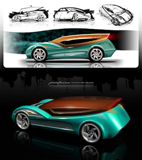 Type design modern famous Futuristic concept car 