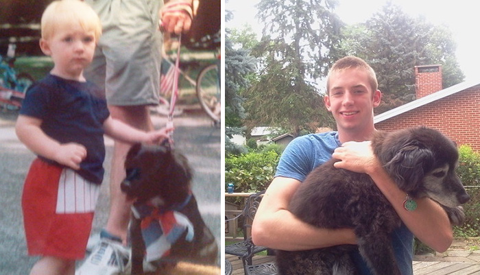 30 Heart-Warming Photos Of Dogs Growing Up Together With Their Owners - 20 Years Later And Still Goin Strong