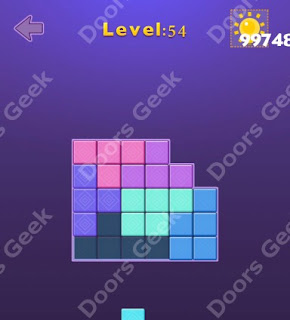 Cheats, Solutions, Walkthrough for Move Blocks Easy Level 54