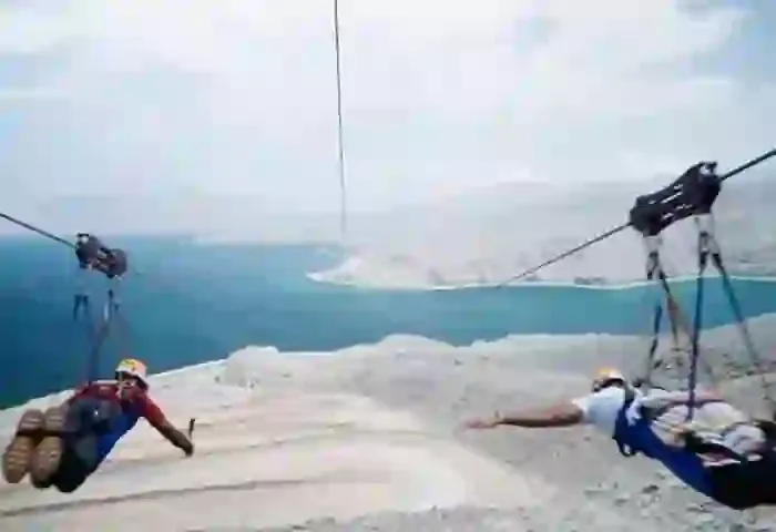 Guinness Records, Oman, Zipline, Musandam News, UAE News, Oman's dual zipline registered in Guinness Book of Records.