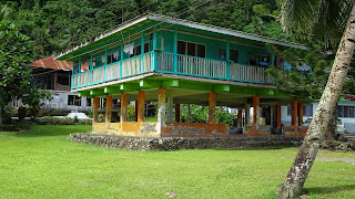 Above is living area and under the communal sitting area