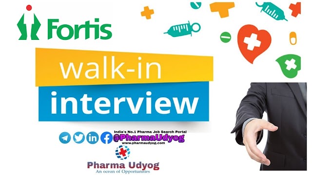 Fortis Healthcare | Walk-in interview for Staff Nurses | 27-30 August 2019 | Gurgaon