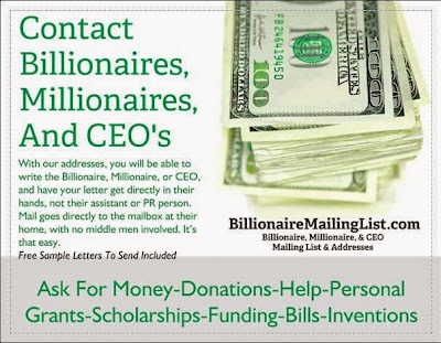 Billionaire Mailing List is the only place on the internet to get these exclusive addresses.