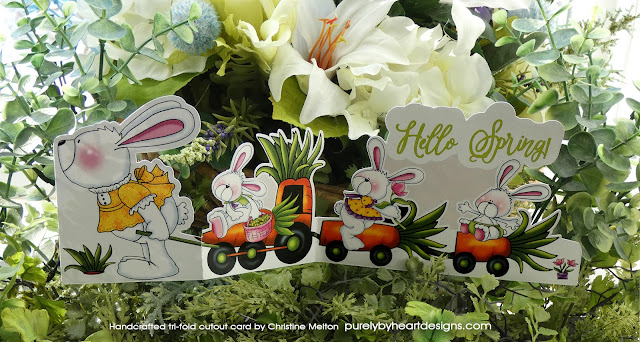 Purely by Heart Designs handcrafted custom Annie Lang Carrot Bunnies character cards by Christine Melton