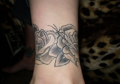 flower ankle tattoo design