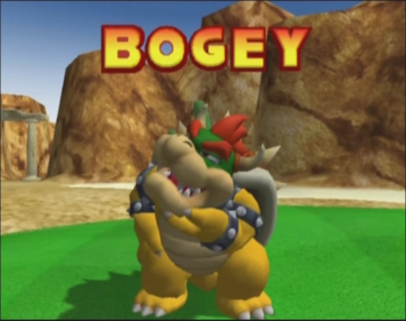 Bowser Bogey thinking animation Mario Golf Toadstool Tour pose model