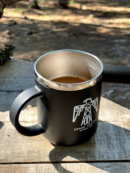 林の中で飲むコーヒー