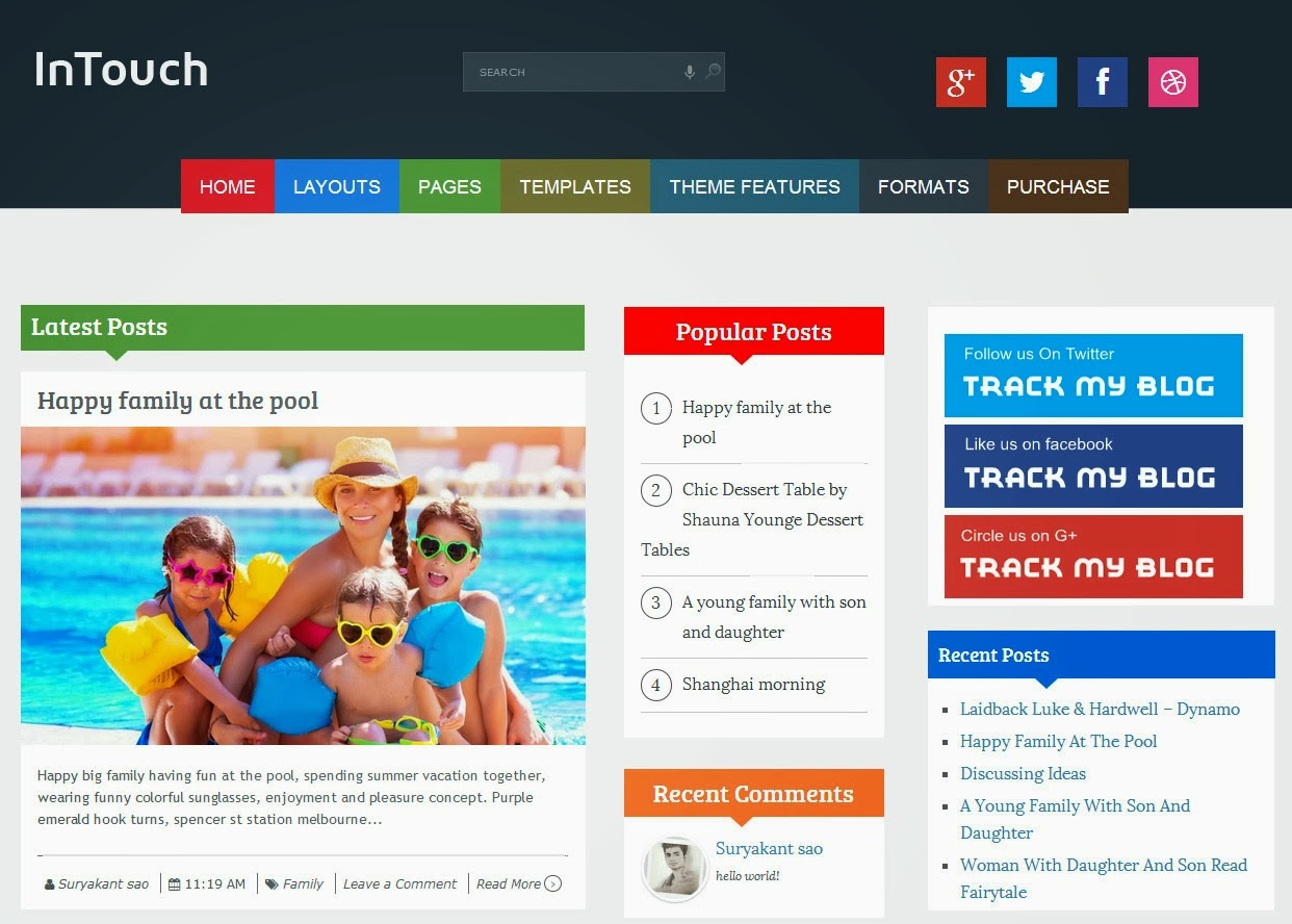 intouch blogger template responsive