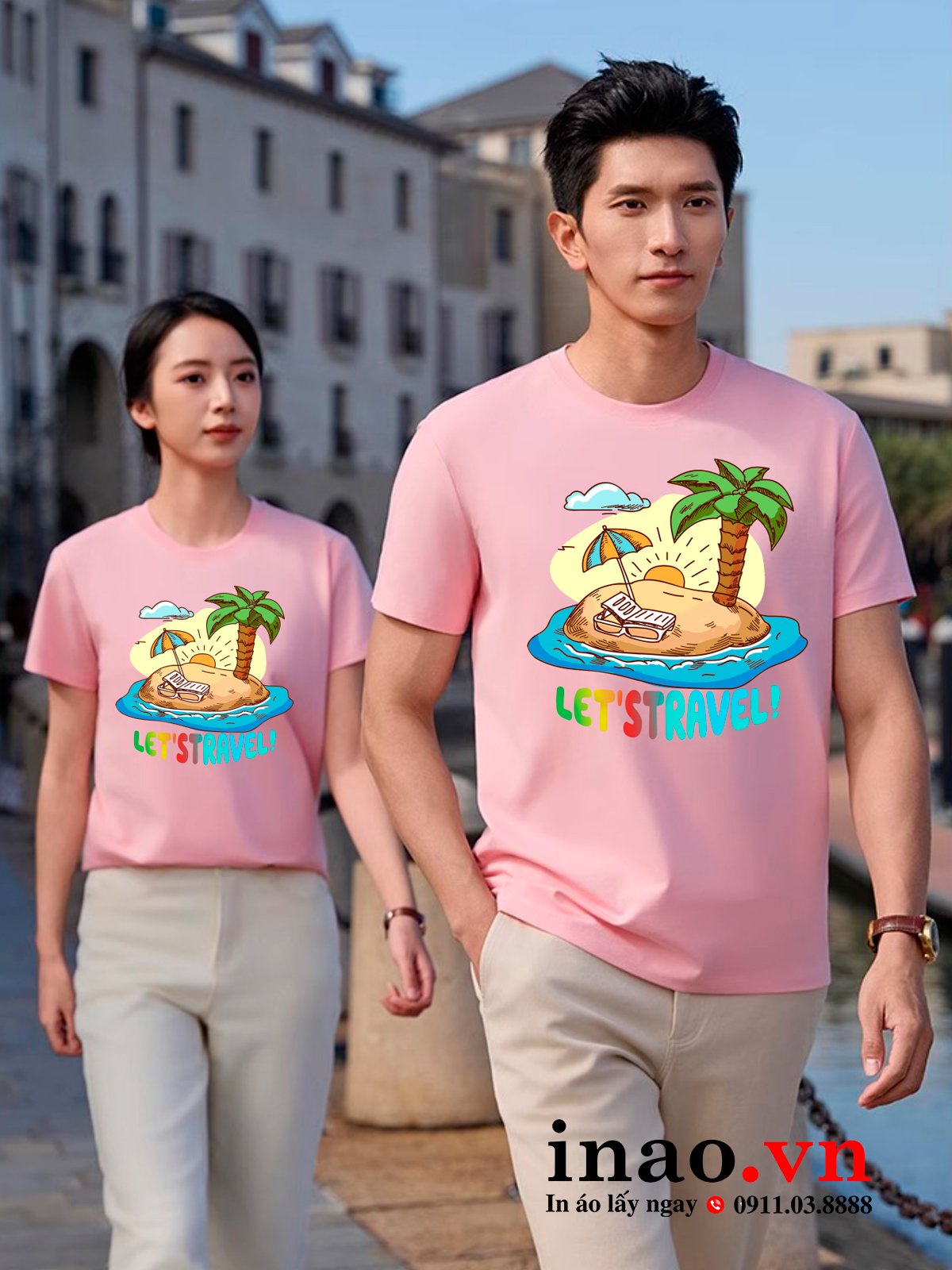Áo đi biển In Let's Travel