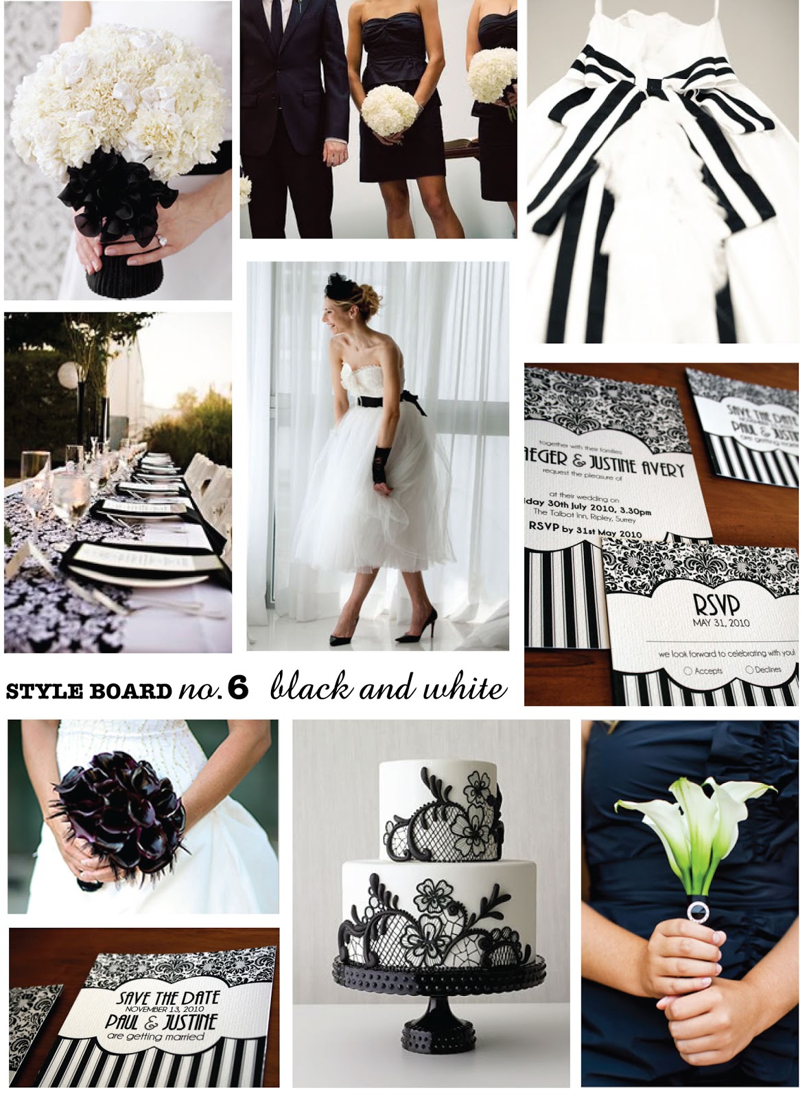 Black And White Damask Wedding Decorations