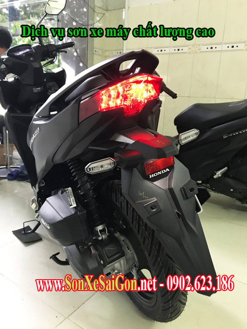 Mẫu sơn xe Honda Vario 150 màu đen nhám cực đẹp