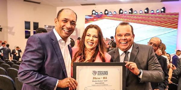 Ilhéus, cidade sustentável: prefeito Marão recebe prêmio no Band Cidades Excelentes