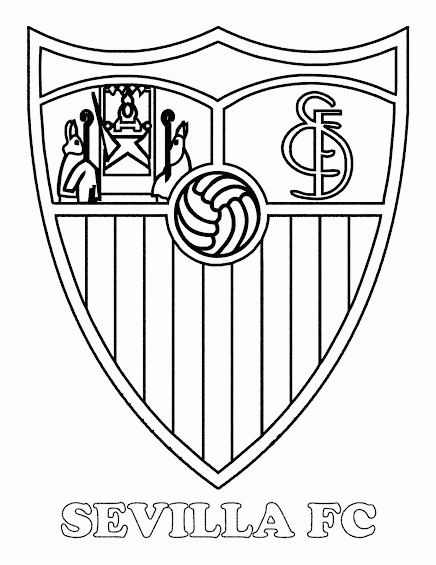 Mewarnai Gambar Logo Klub Sevilla Contoh Anak PAUD