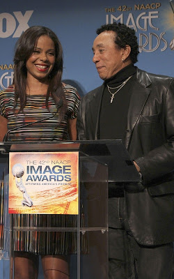 Sanaa Lathan and friends at the 42nd NAACP Image Awards Nomination Ceremony