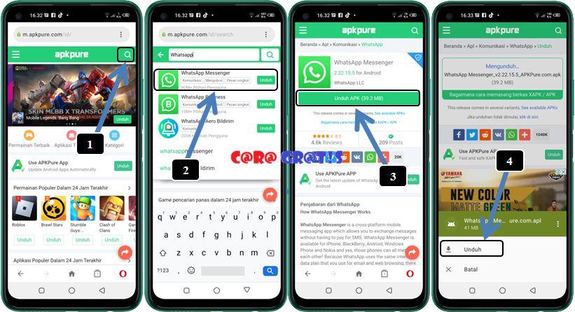 APK Mentahan Whatsapp di Google