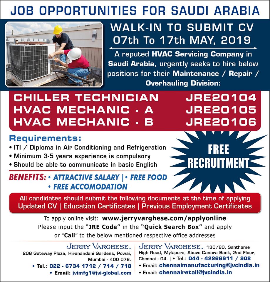 Job Opportunities for Saudi Arabia