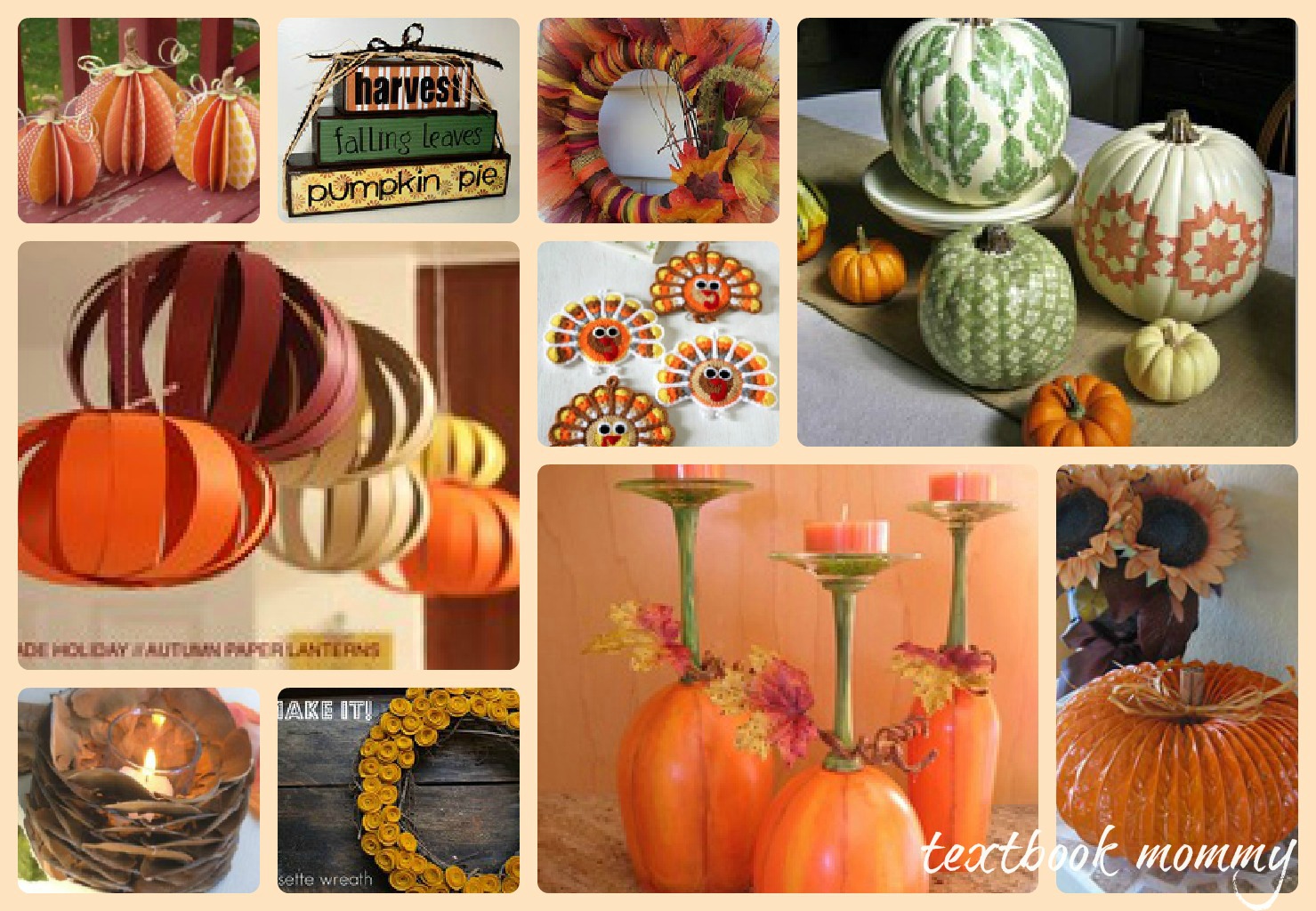 Textbook Mommy 10 Fantastic Thanksgiving  Home Decor  Crafts