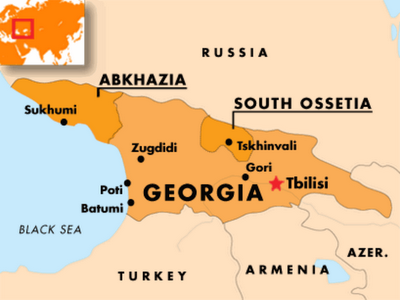 map of georgia russia